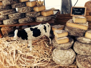 フランス リヨンの河岸のマルシェのチーズ屋さん